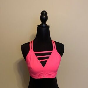 Victoria's Secret Hot Pink Strappy Sports Bra